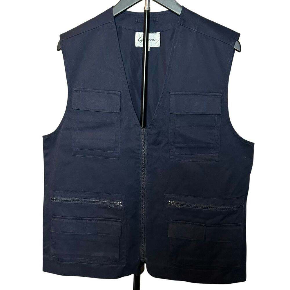 VTG Gerzon Navy Technical Multi-Pocket Utility Gorpcore Vest